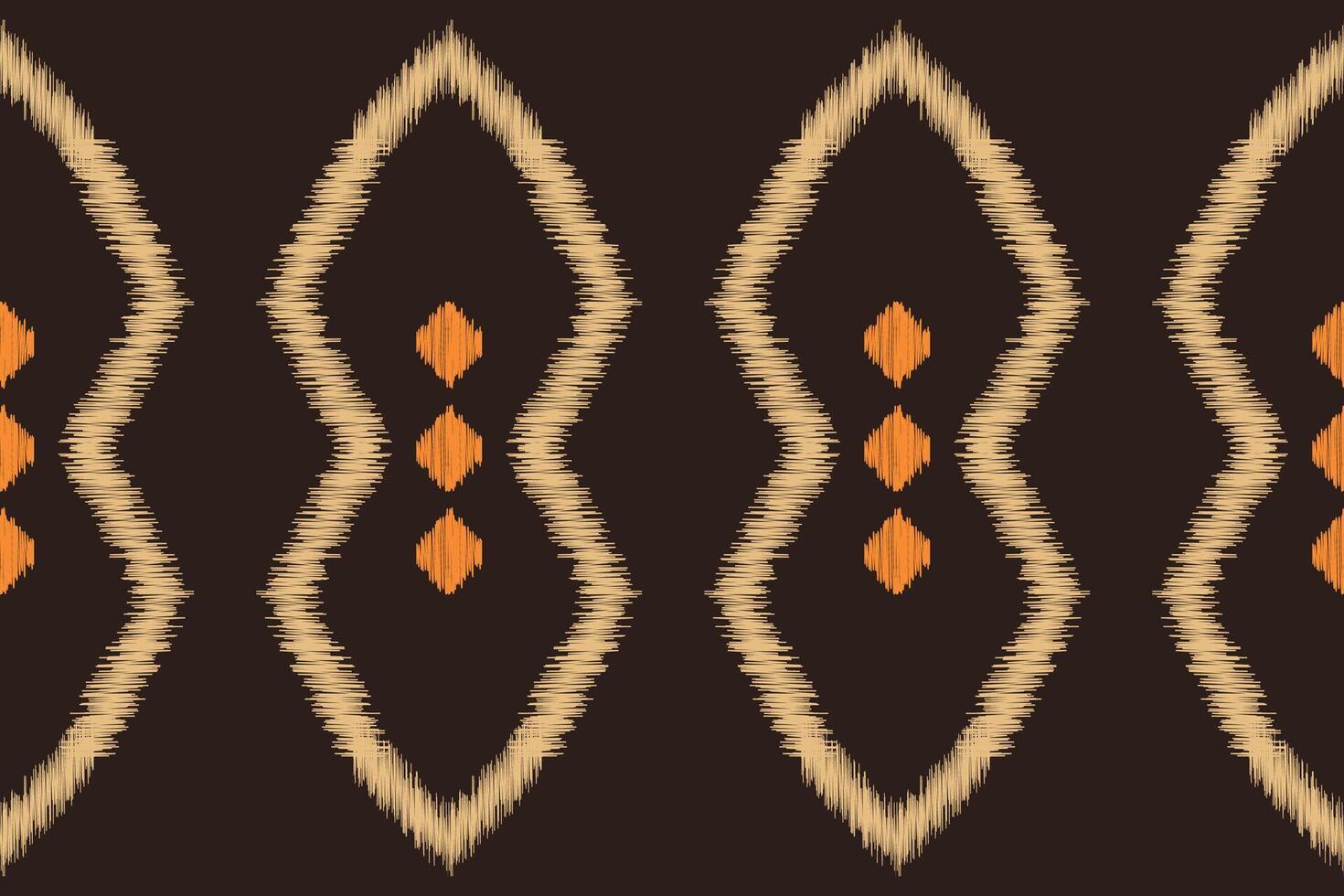 Traditional Ethnic ikat motif fabric pattern background geometric .African Ikat embroidery Ethnic oriental pattern brown background wallpaper. Abstract,vector,illustration.Texture,frame,decoration. vector