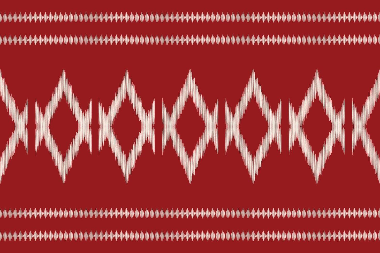 Traditional Ethnic ikat motif fabric pattern geometric style.African Ikat embroidery Ethnic oriental pattern red background wallpaper. Abstract,vector,illustration.Texture,frame,decoration. vector