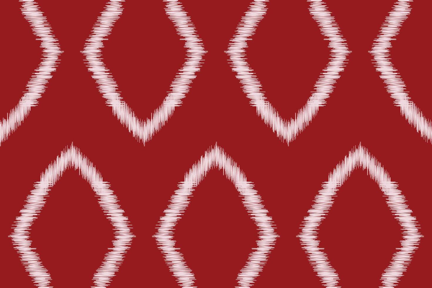 Traditional Ethnic ikat motif fabric pattern geometric style.African Ikat embroidery Ethnic oriental pattern red background wallpaper. Abstract,vector,illustration.Texture,frame,decoration. vector
