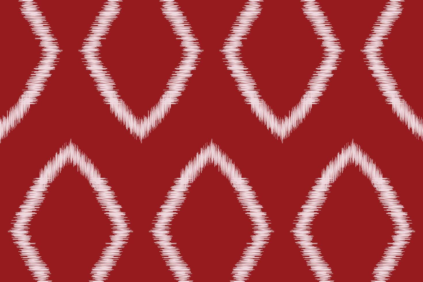 Traditional Ethnic ikat motif fabric pattern geometric style.African Ikat embroidery Ethnic oriental pattern red background wallpaper. Abstract,vector,illustration.Texture,frame,decoration. vector