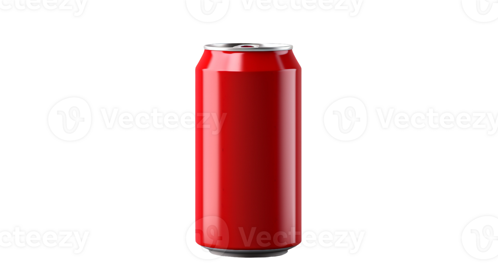 AI generated Red Beverage Can On Transparent Background png