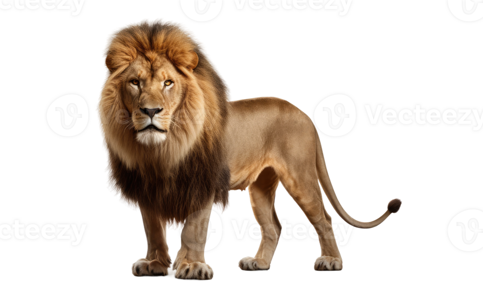 AI generated Lion Image On Transparent Background. png