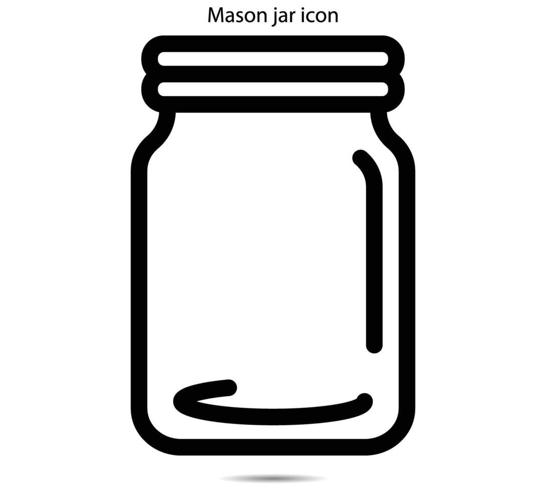 Mason jar icon vector