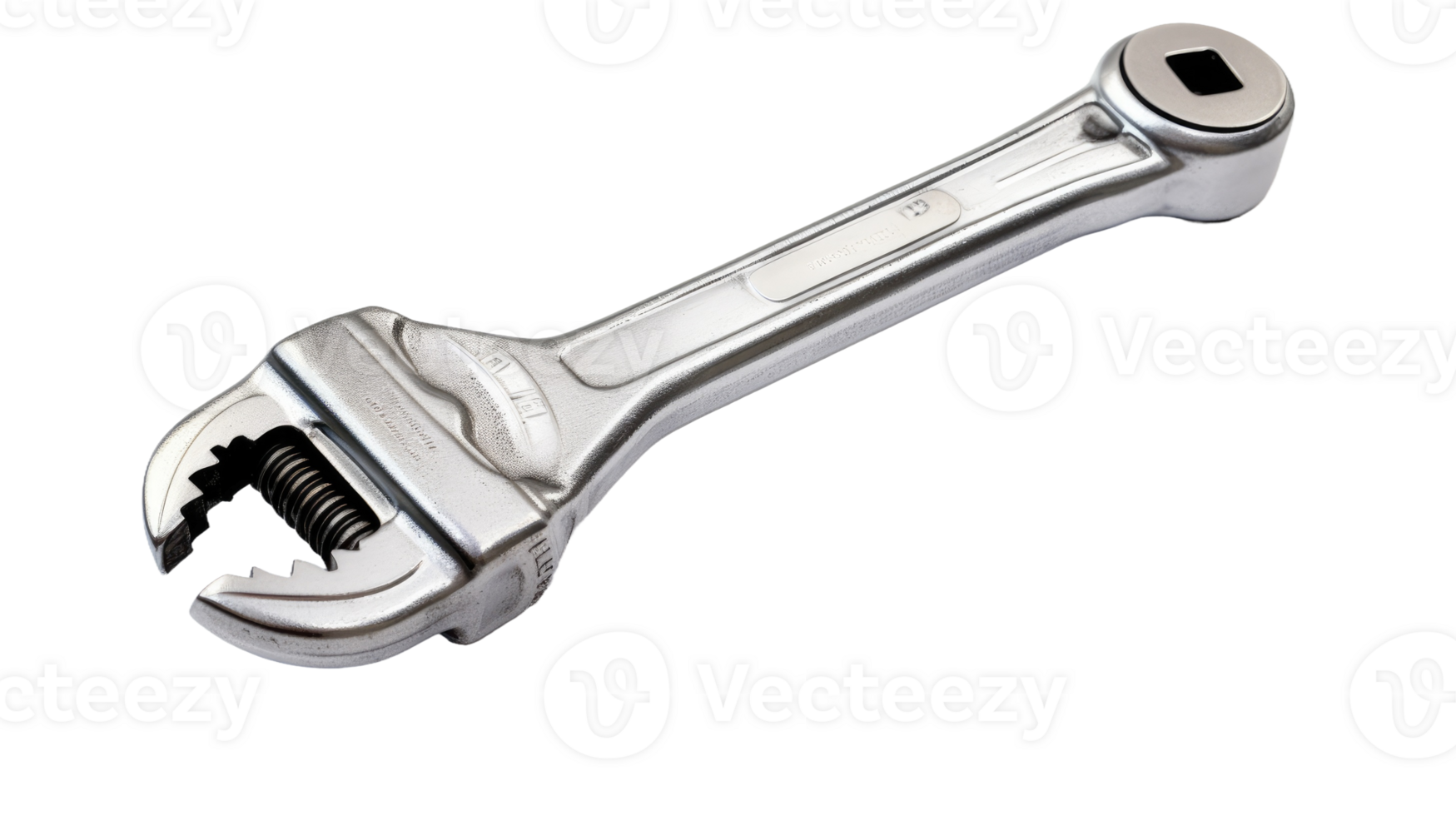 AI generated Adjustable Wrench On Transparent Background png