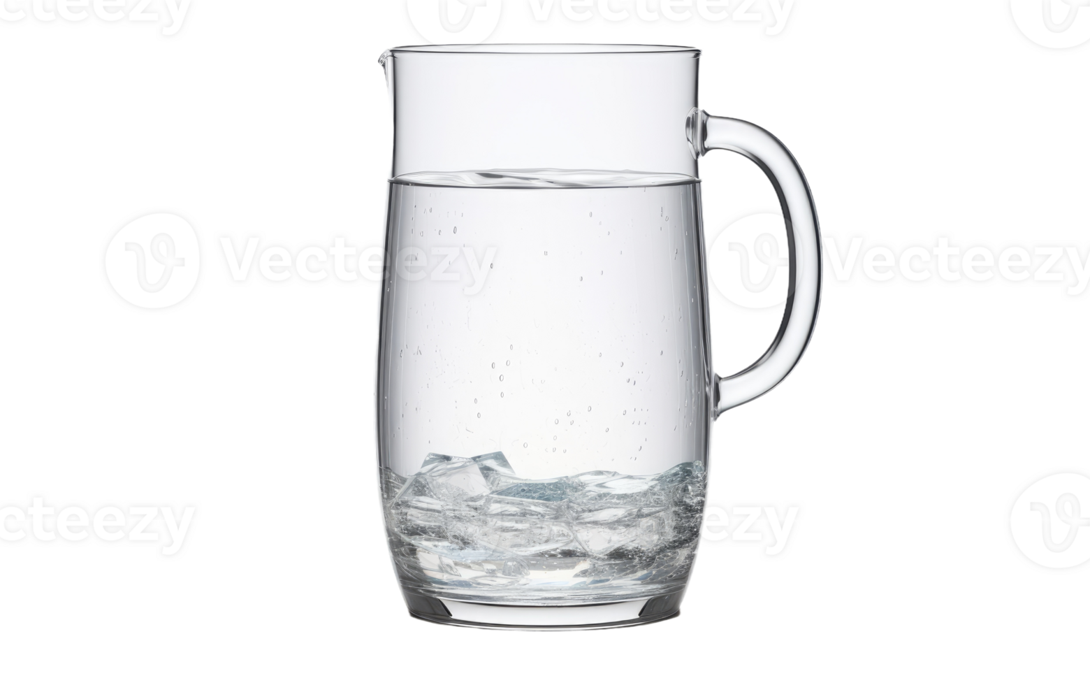 AI generated Crystal Clear Glass Water Jug On Transparent Background png