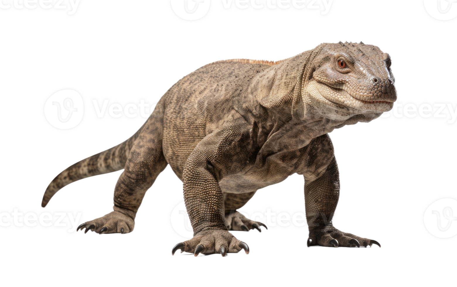 AI generated Komodo Dragon On Transparent Background. png