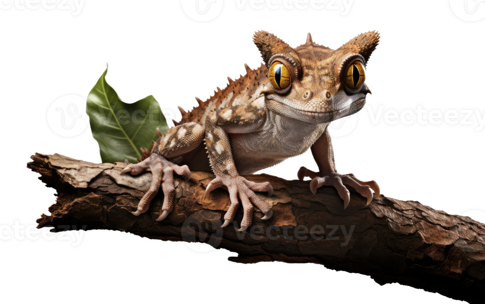 AI generated Gecko Elegance On Transparent Background. png