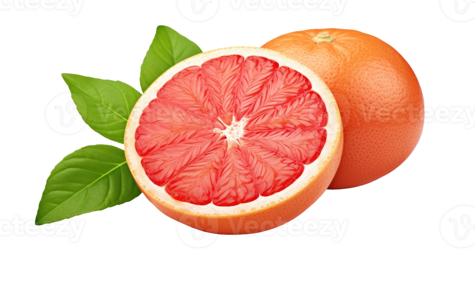 AI generated Vibrant Grapefruit On Transparent Background png