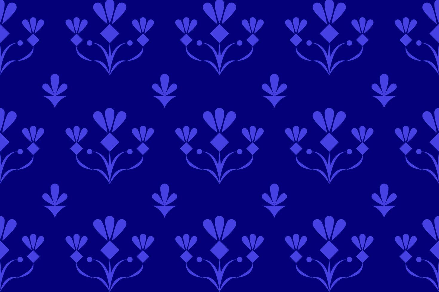 hermosa floral modelo en azul antecedentes. floral modelo diseño para fondo, fondo de pantalla ropa, textil, envase, moda, mesa paño vector