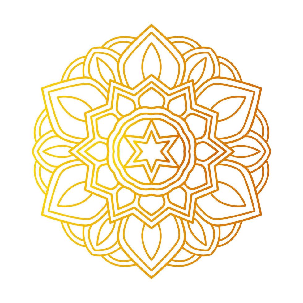 islámico mandala Arte ornamento decoración vector