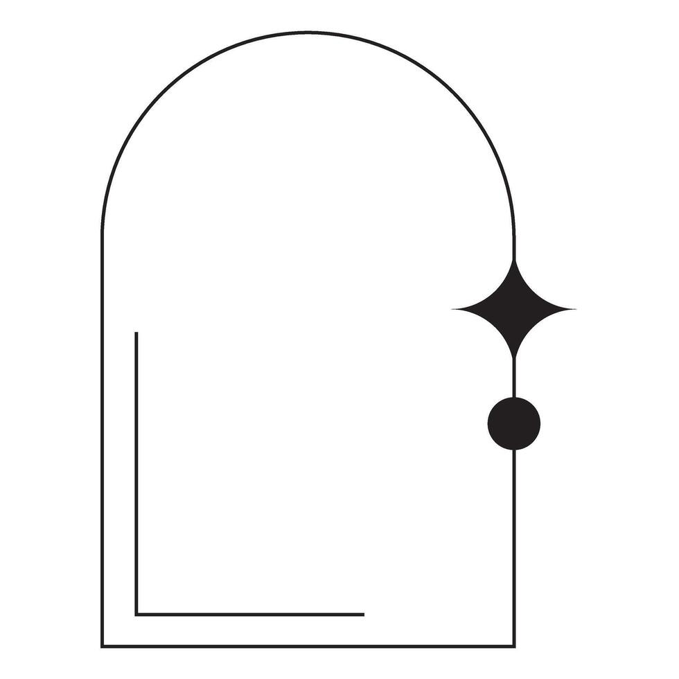 Minimalist Monoline Shape Elemen Ornamen Decoration vector