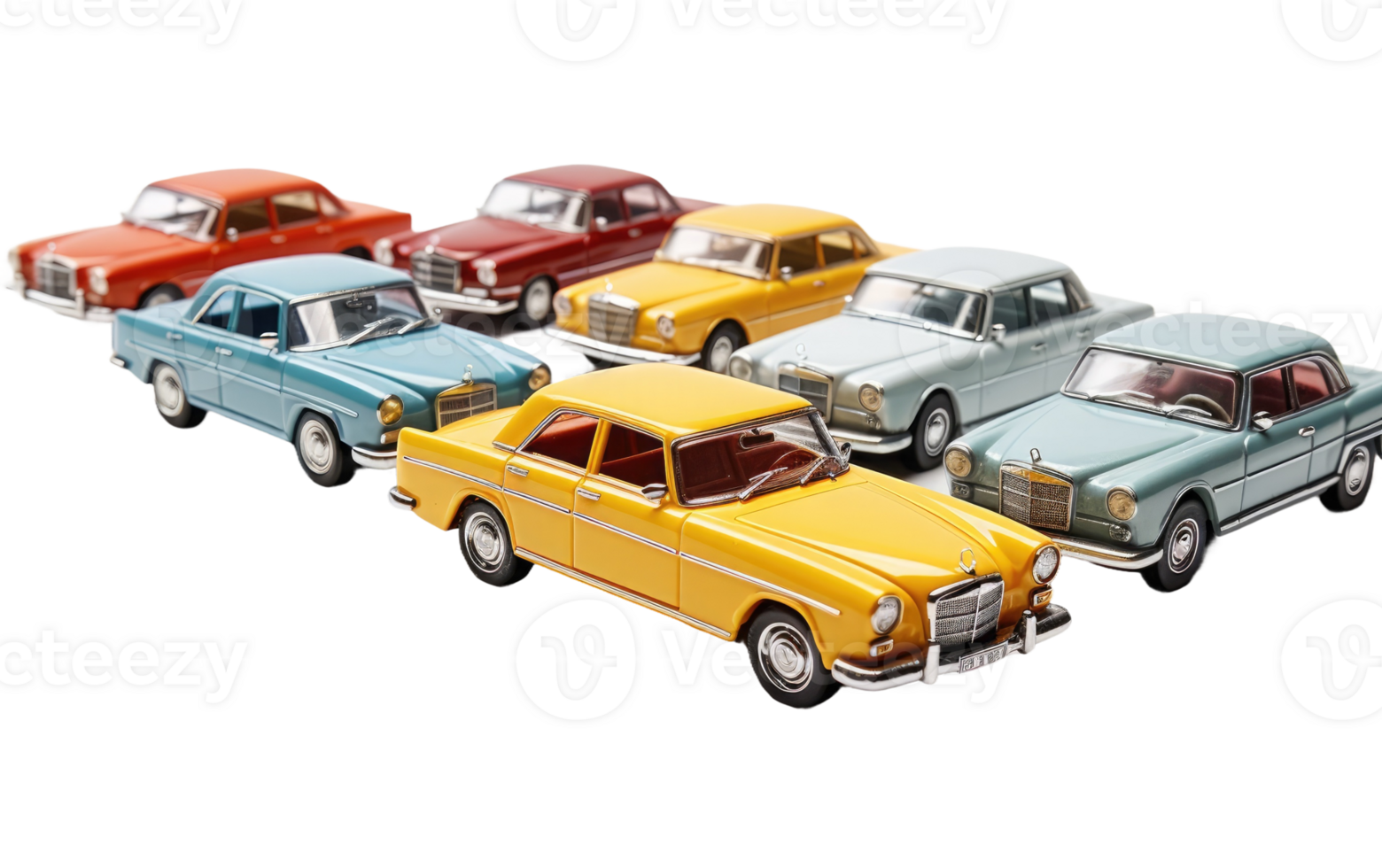 AI generated Miniature Model Cars On Transparent Background png