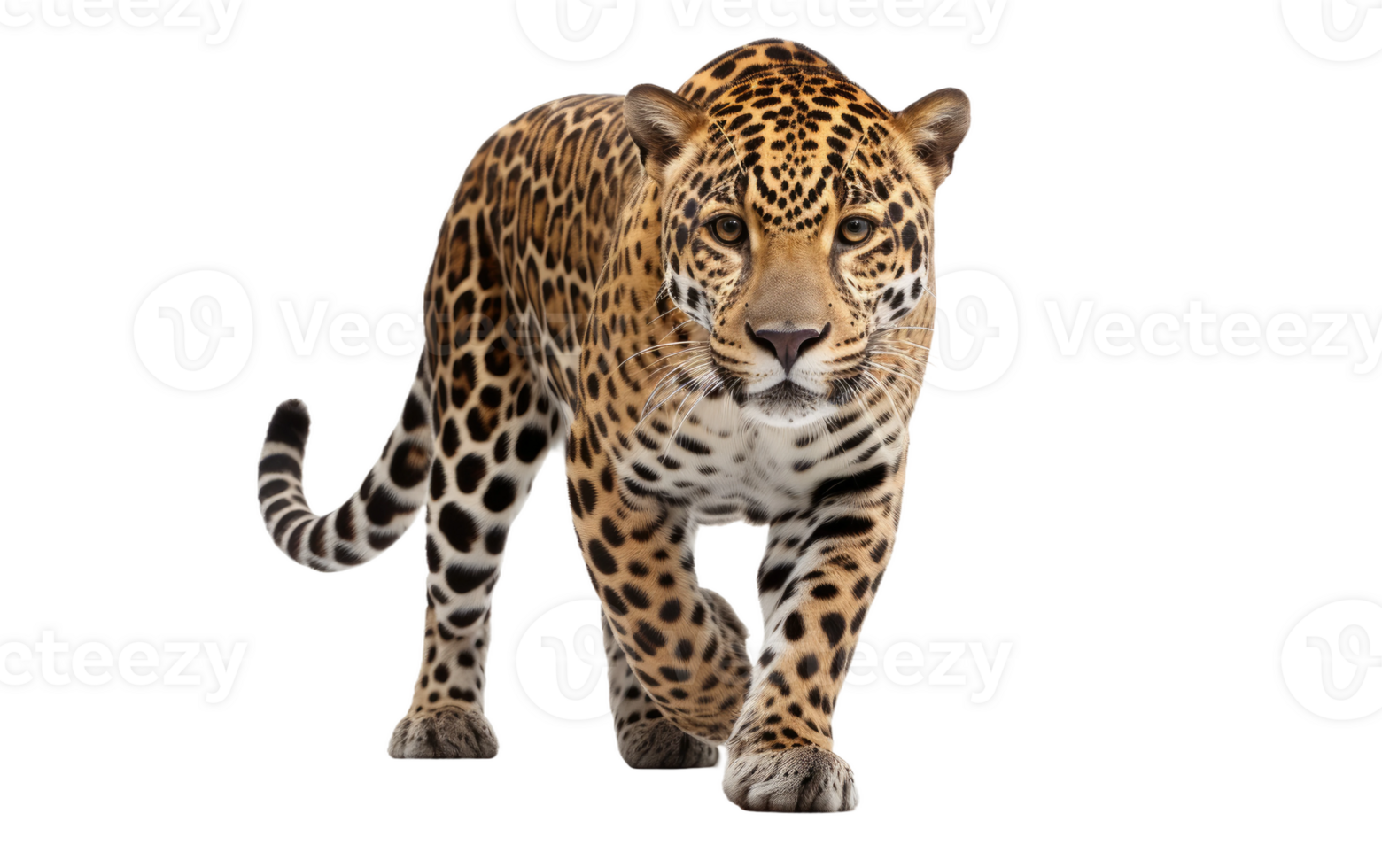 AI generated Jaguar Portrait On Transparent Background. png