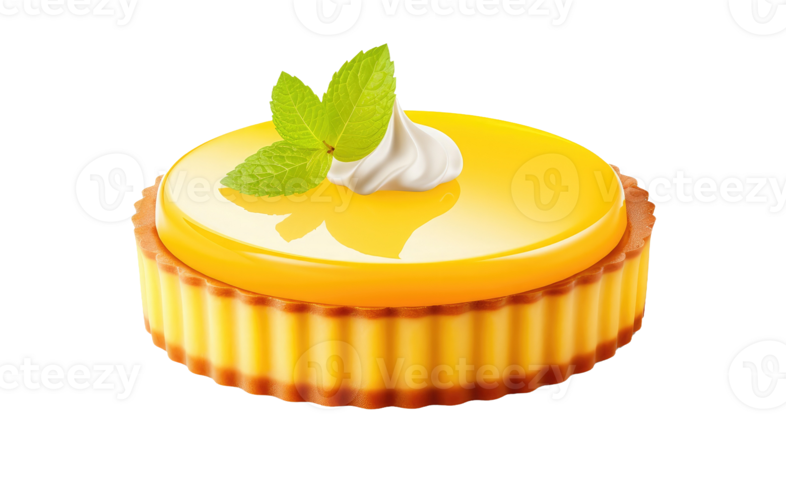 AI generated Lemon Dessert On Transparent Background png