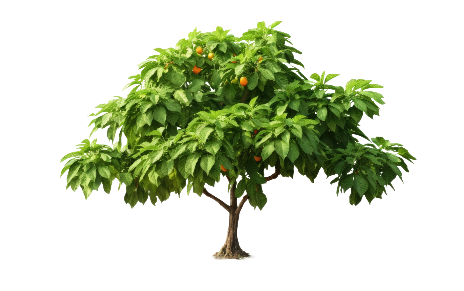 AI generated Papaya Tree Elegance On Transparent Background. 42388779 PNG