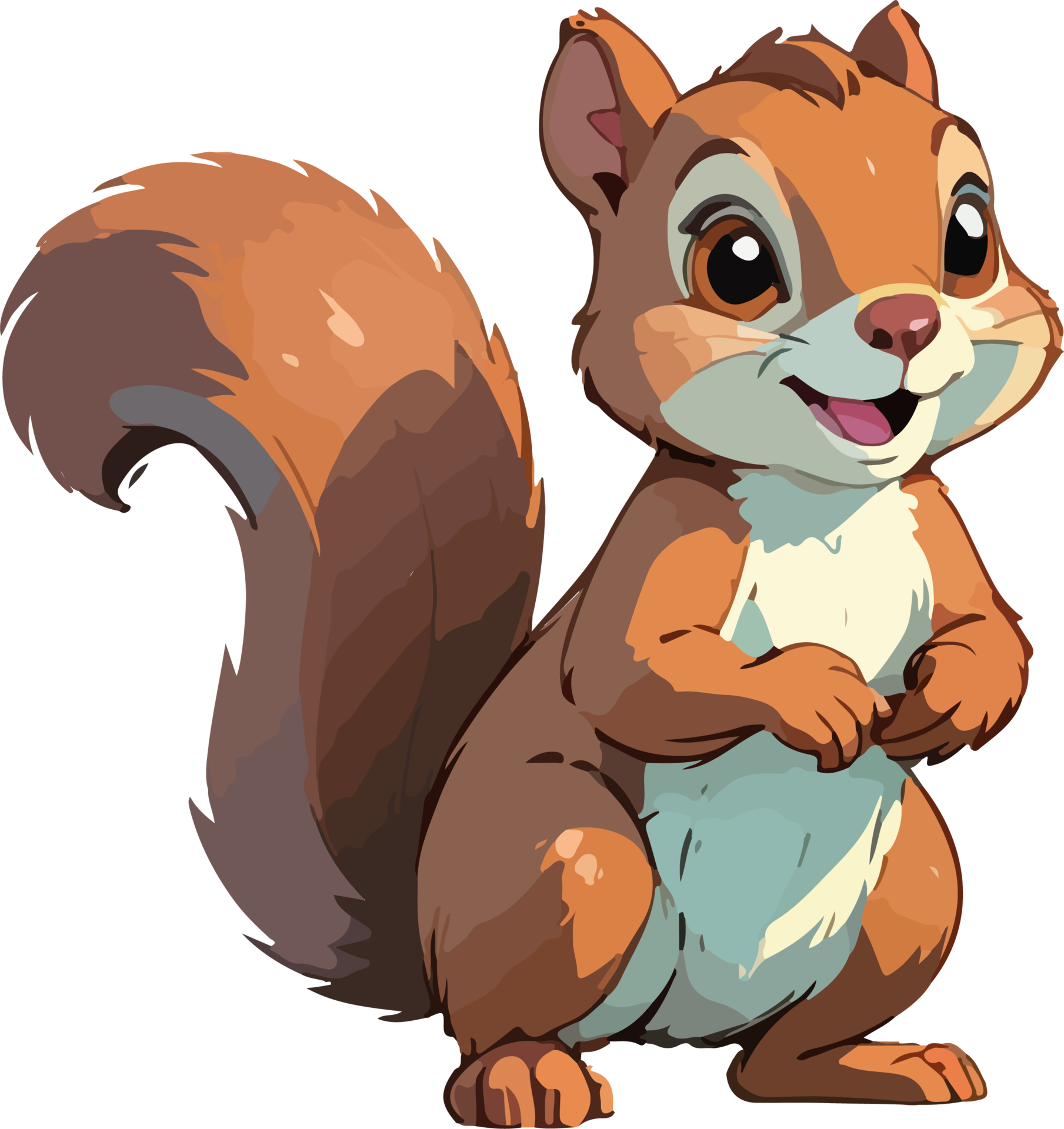 ai-generated-squirrel-cartoon-animal-clipart-42389000-png