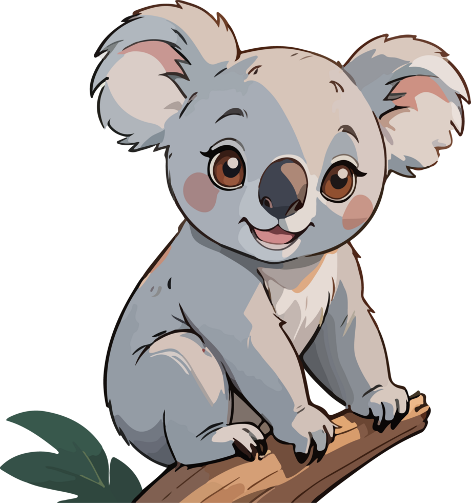 AI generated Koala Animal Cartoon Clip Art png