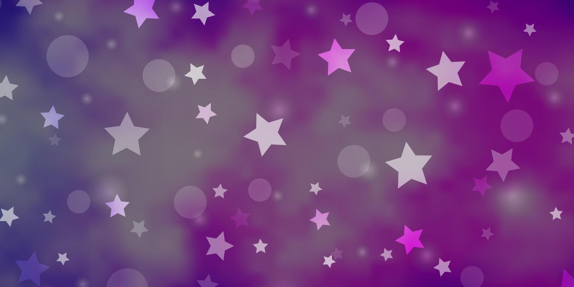 Light Pink vector layout with circles, stars.