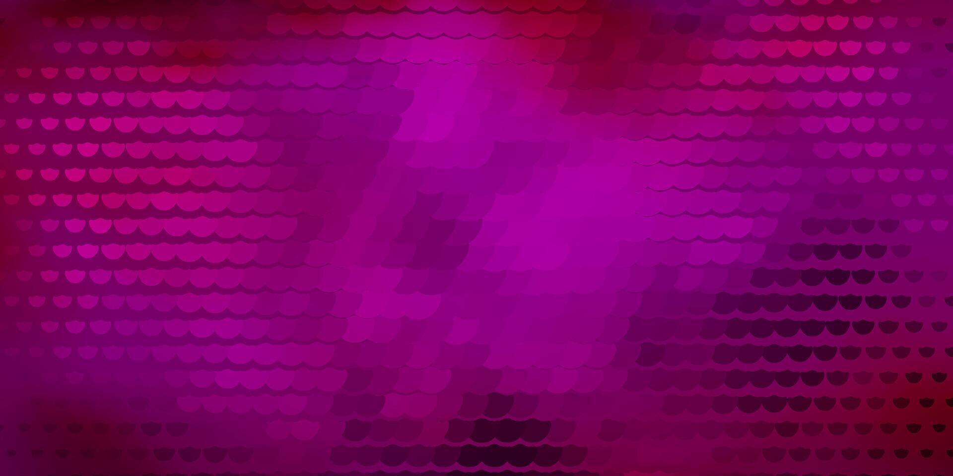 Dark Pink vector background with circles.