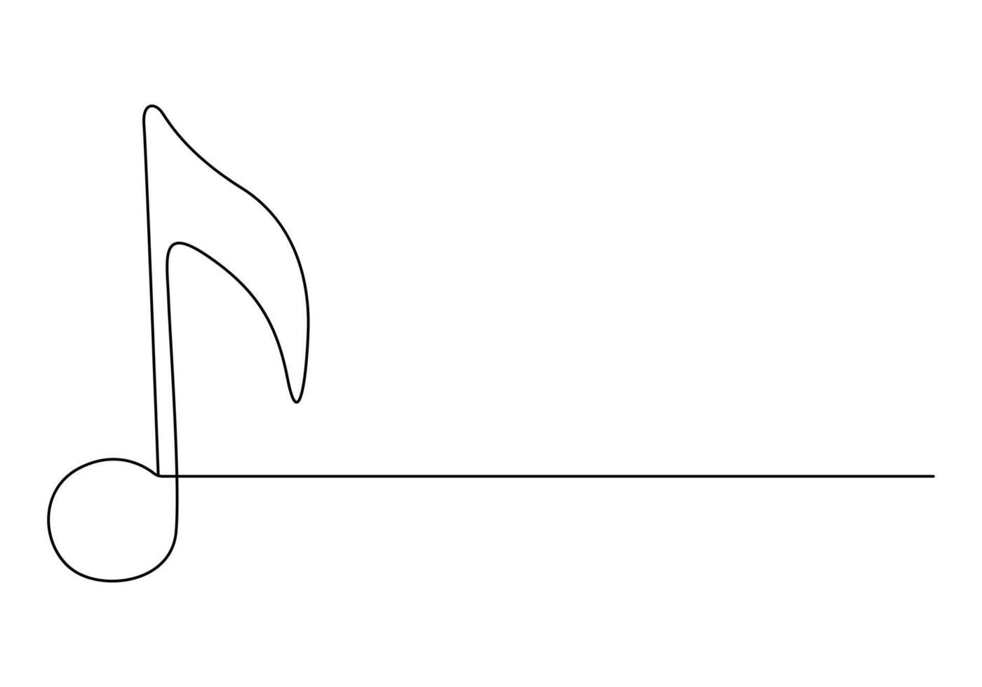 Treble clef continuous one line drawing vector illustration. Premium vector