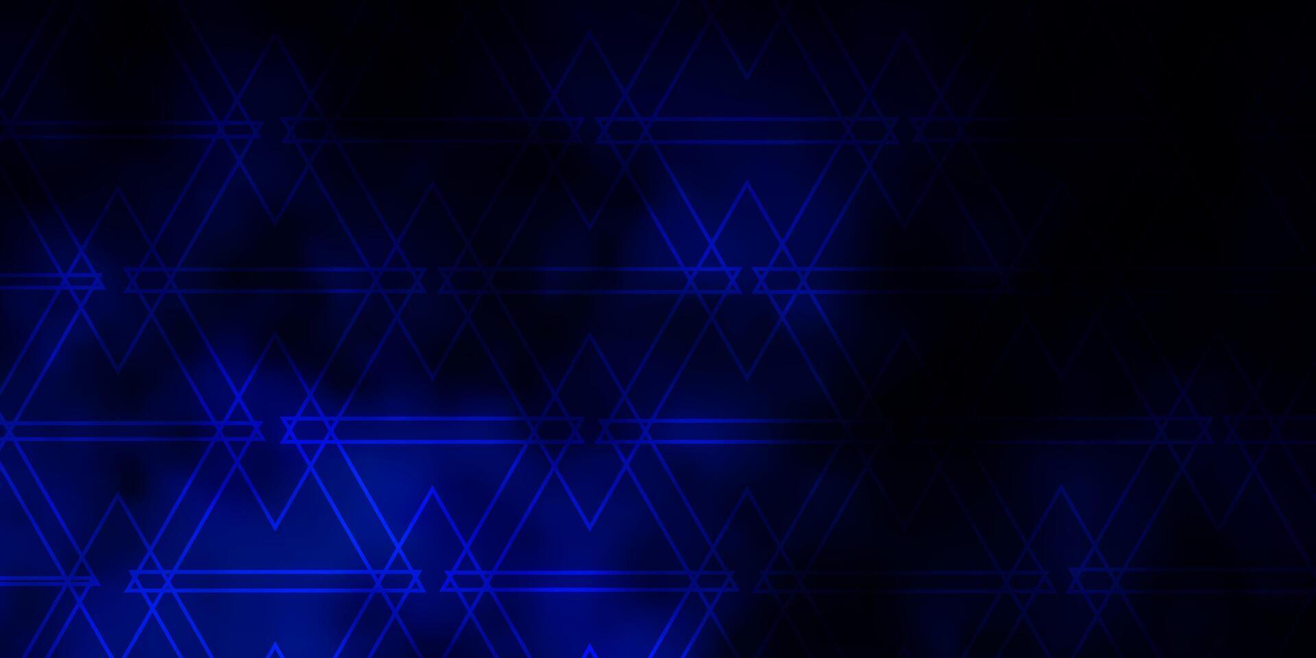 Dark BLUE vector texture with lines, triangles.