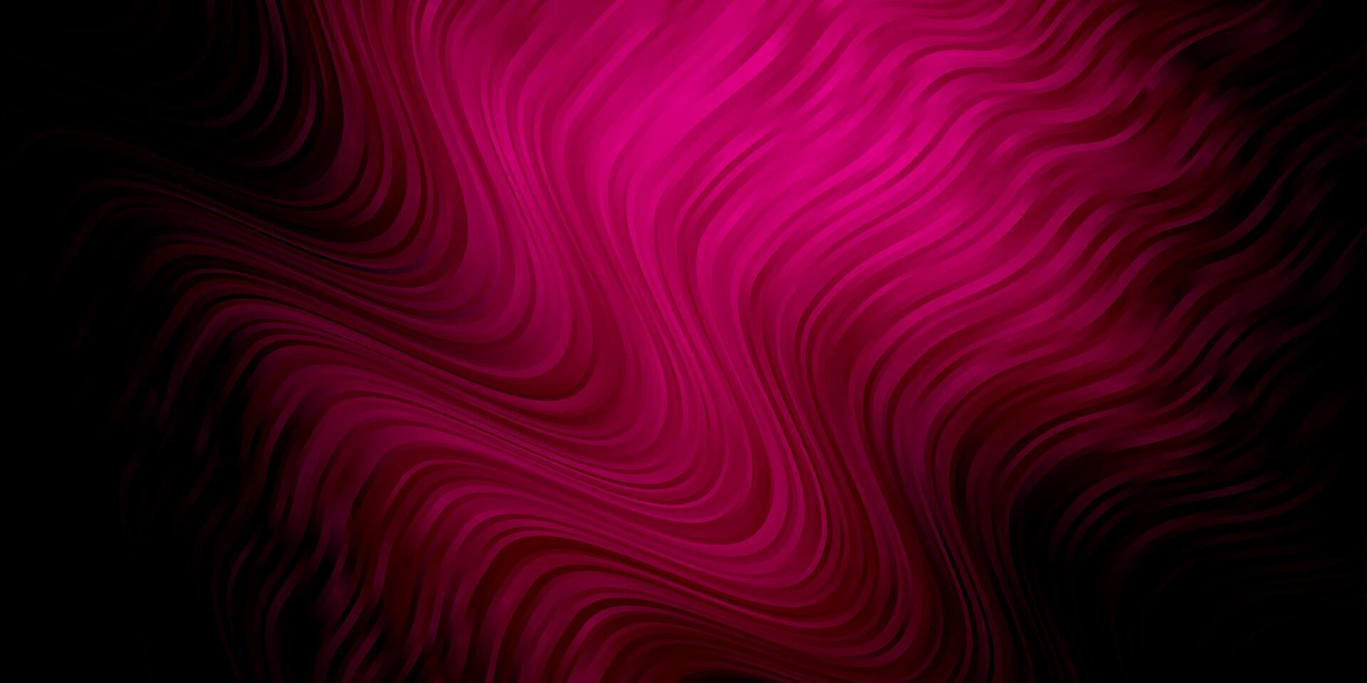 Telón de fondo de vector rosa oscuro con curvas.