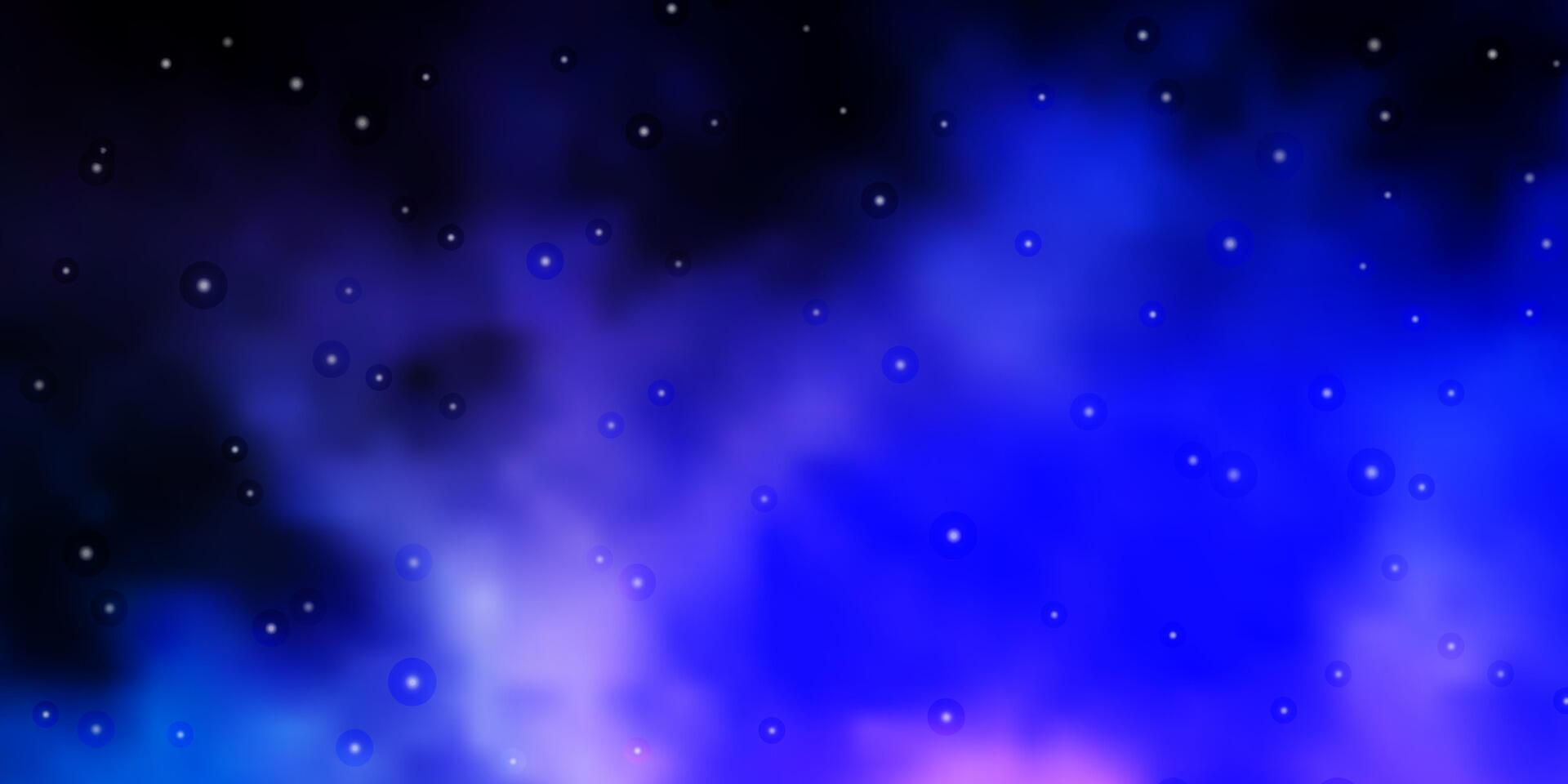 Dark Pink, Blue vector texture with beautiful stars.