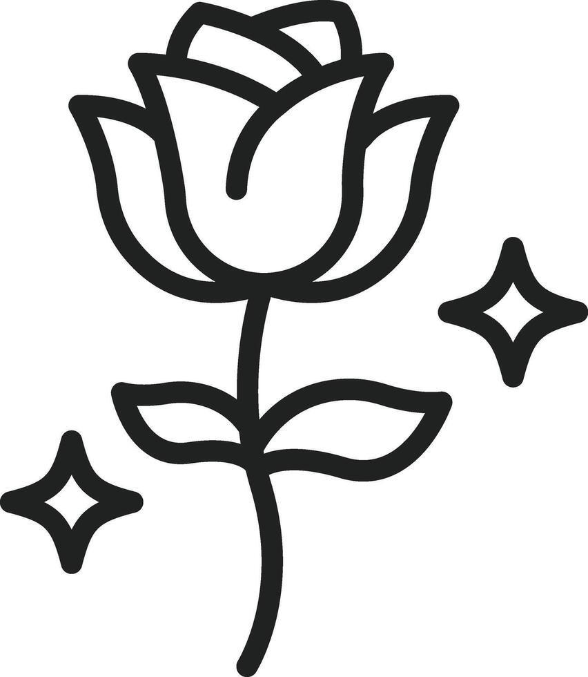Rose icon vector image. Suitable for mobile apps, web apps and print media.