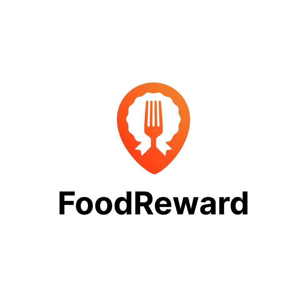 restaurante cocina comer ubicación sitio recompensa revisión vector resumen ilustración logo icono diseño modelo elemento