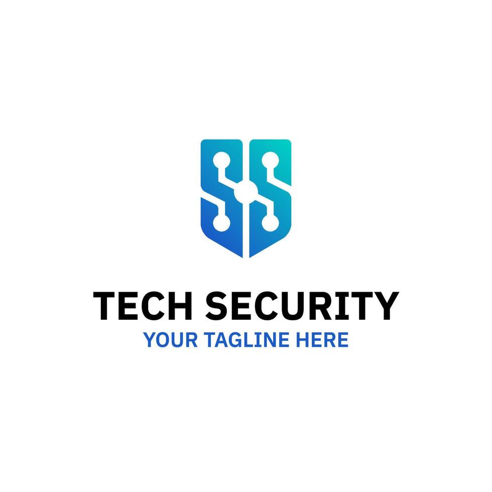 Cyber Security Shield Safe Protect Abstract Vector Illustration Logo