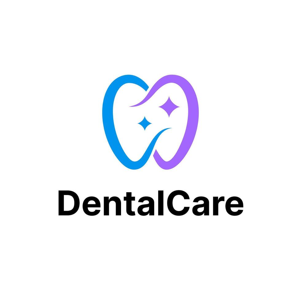 Dental Clinic Medical Dentist Vector Abstract Illustration Logo Icon Design Template Element