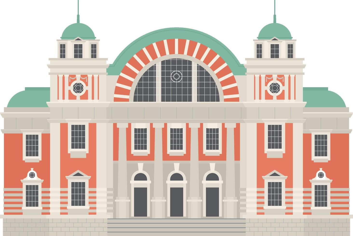 Osaka Central public hall vector