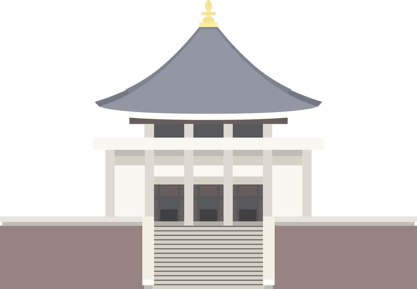 Kitamido temple building vector