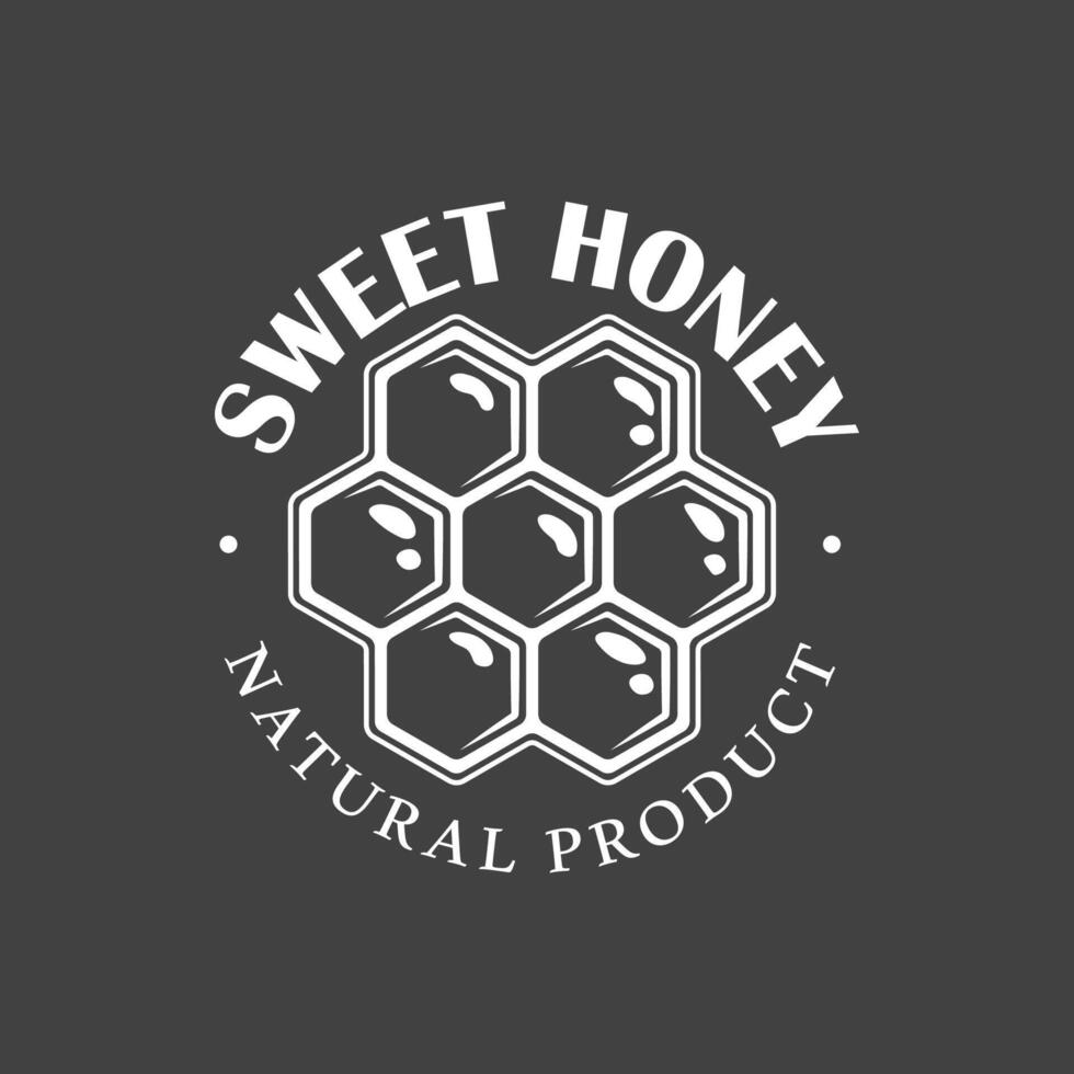 Vintage honey label vector