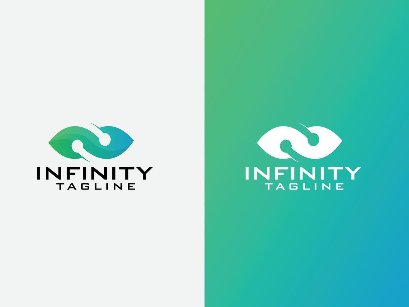 Tech infinity logo design vector. Infinity symbol. vector