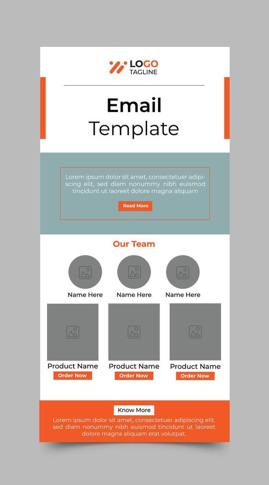 ecommerce email template vector