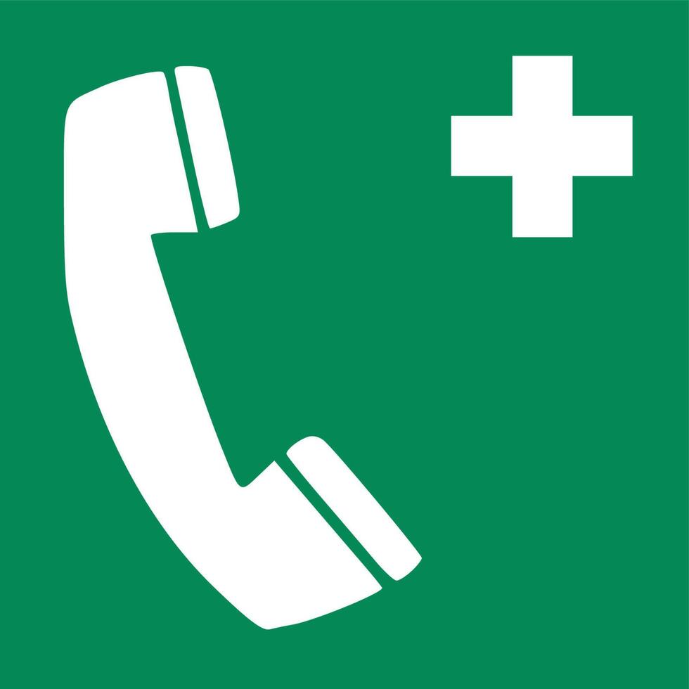 Emergency telephone iso symbol vector