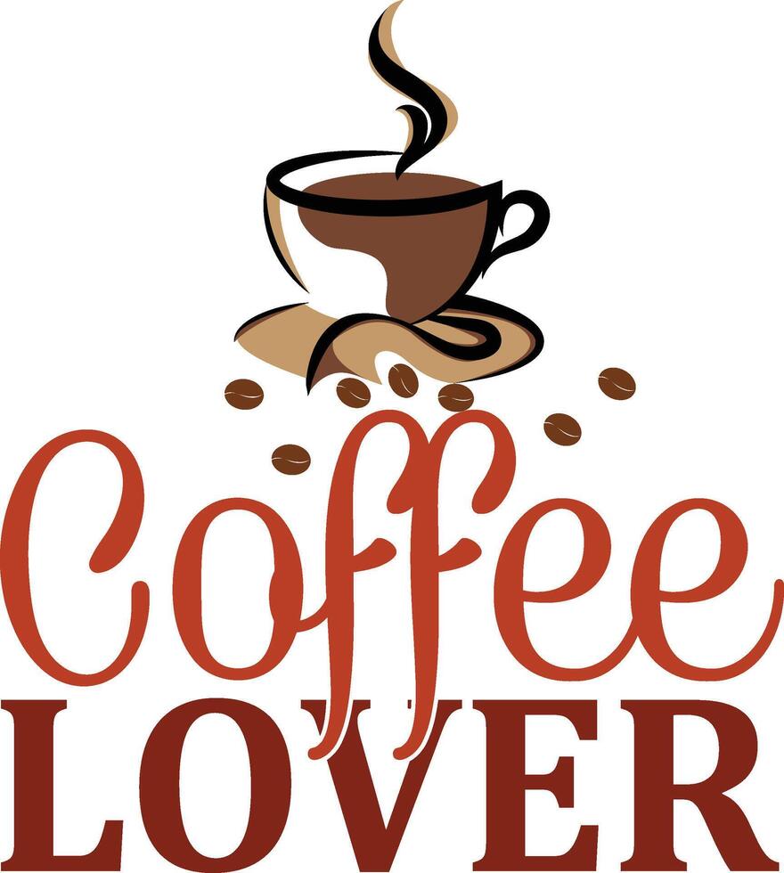 coffee lover t shirt design vector