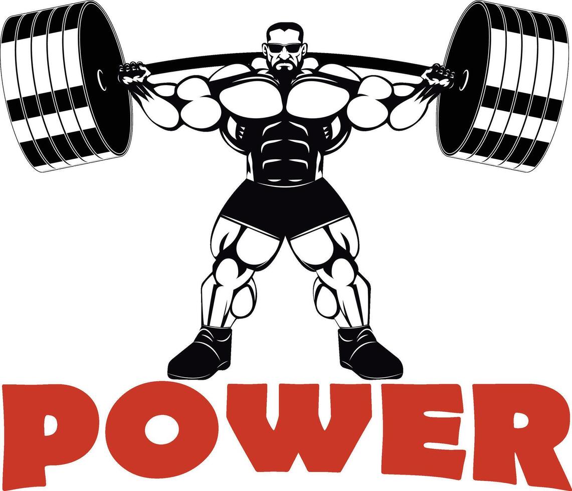 Gym Power Vector T Shirt Design