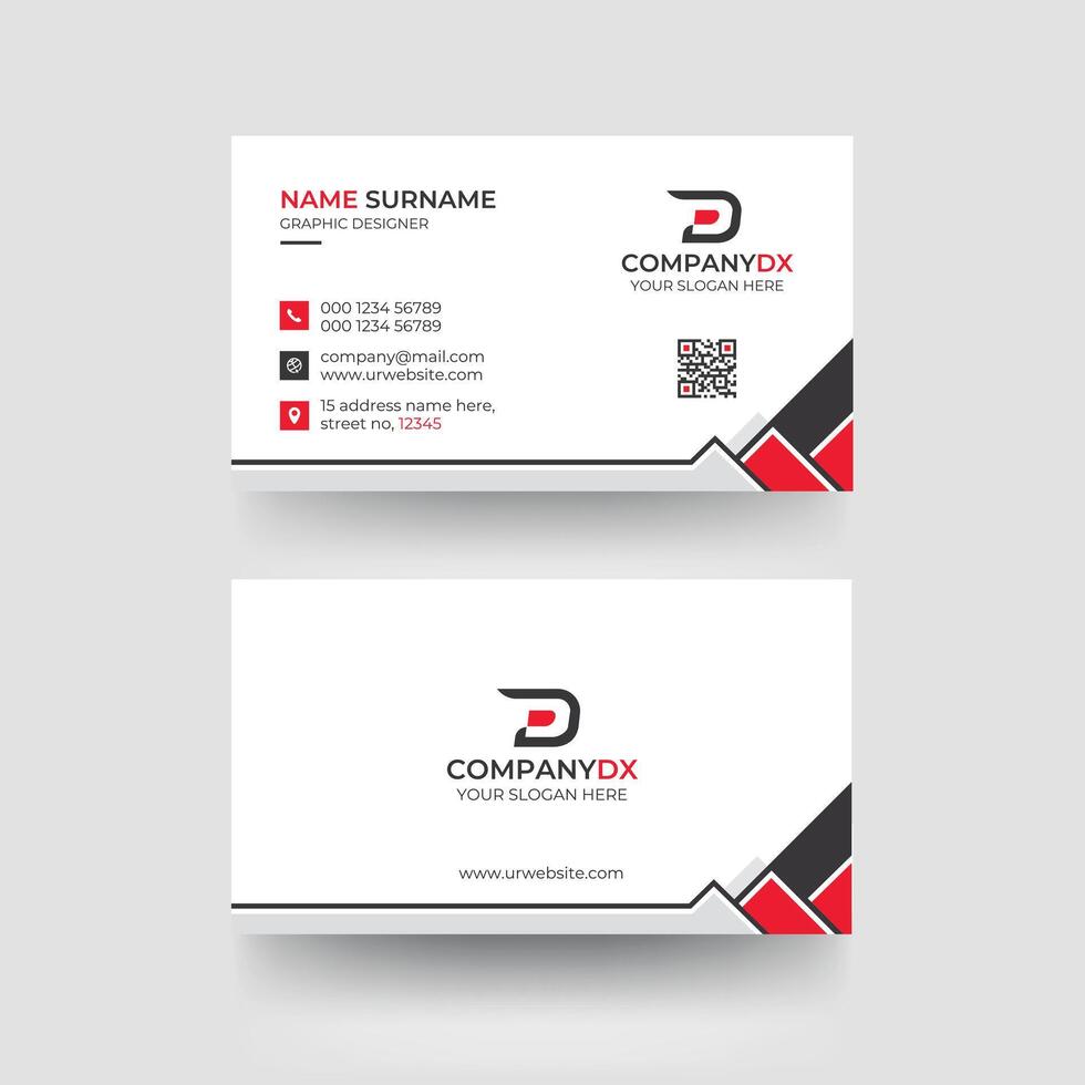 Corporate business card clean and professional minimalist design. vector