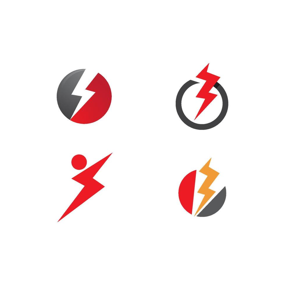 Power lightning power energy logo vector