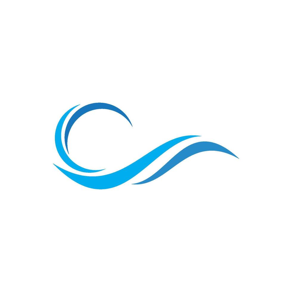 logo de onda de agua vector