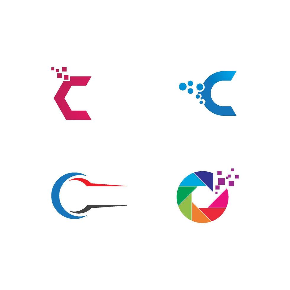 C letra logo icono vector