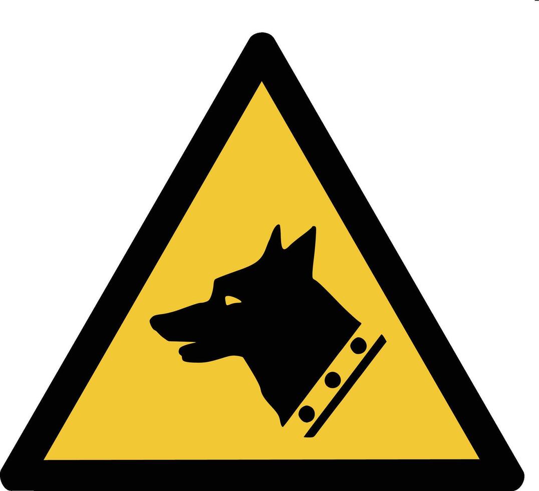 guard dog iso warning symbol vector