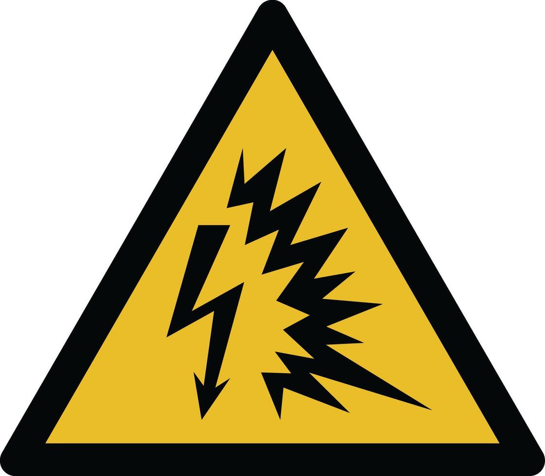 arc flash hazard iso warning symbol vector