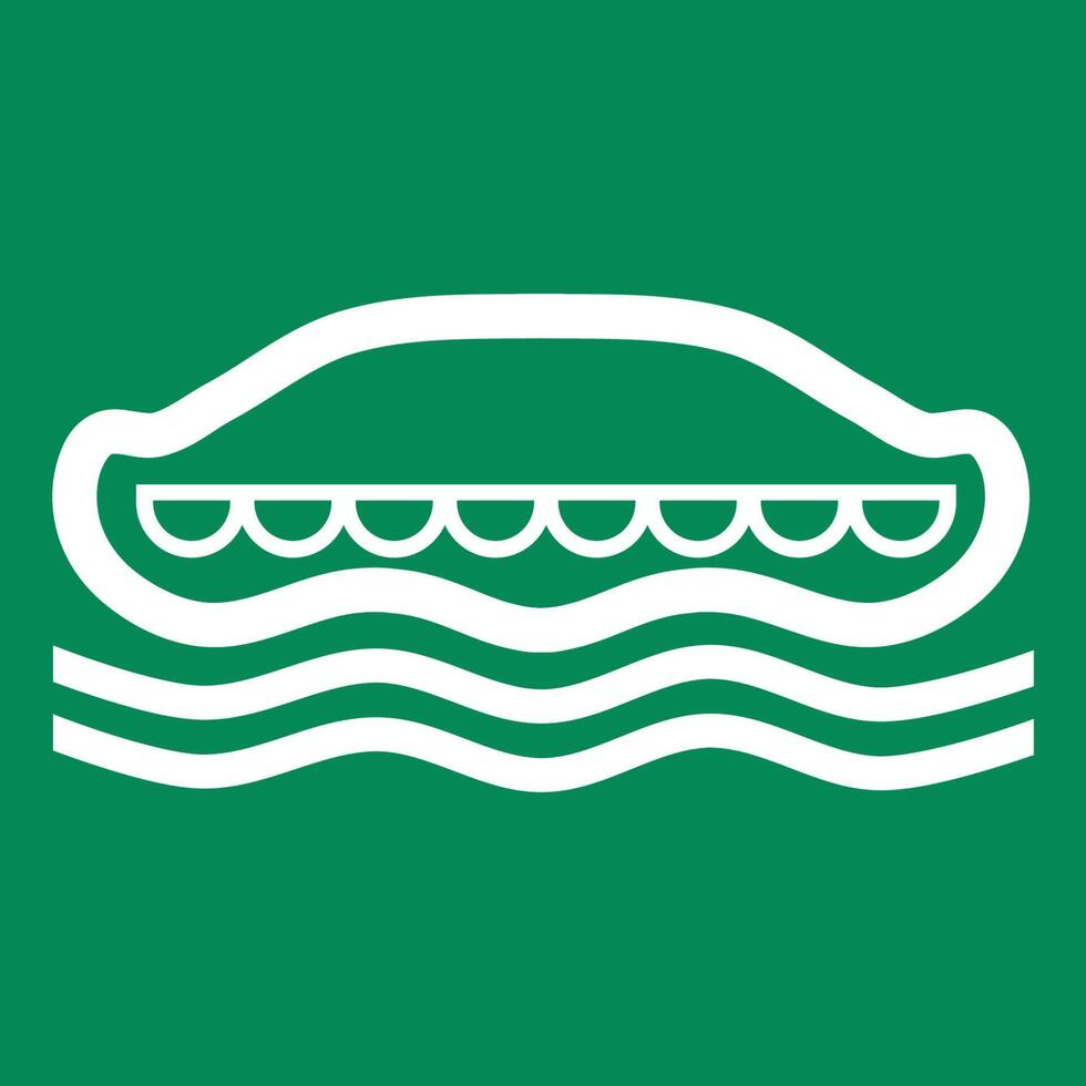 Lifeboat iso symbol vector
