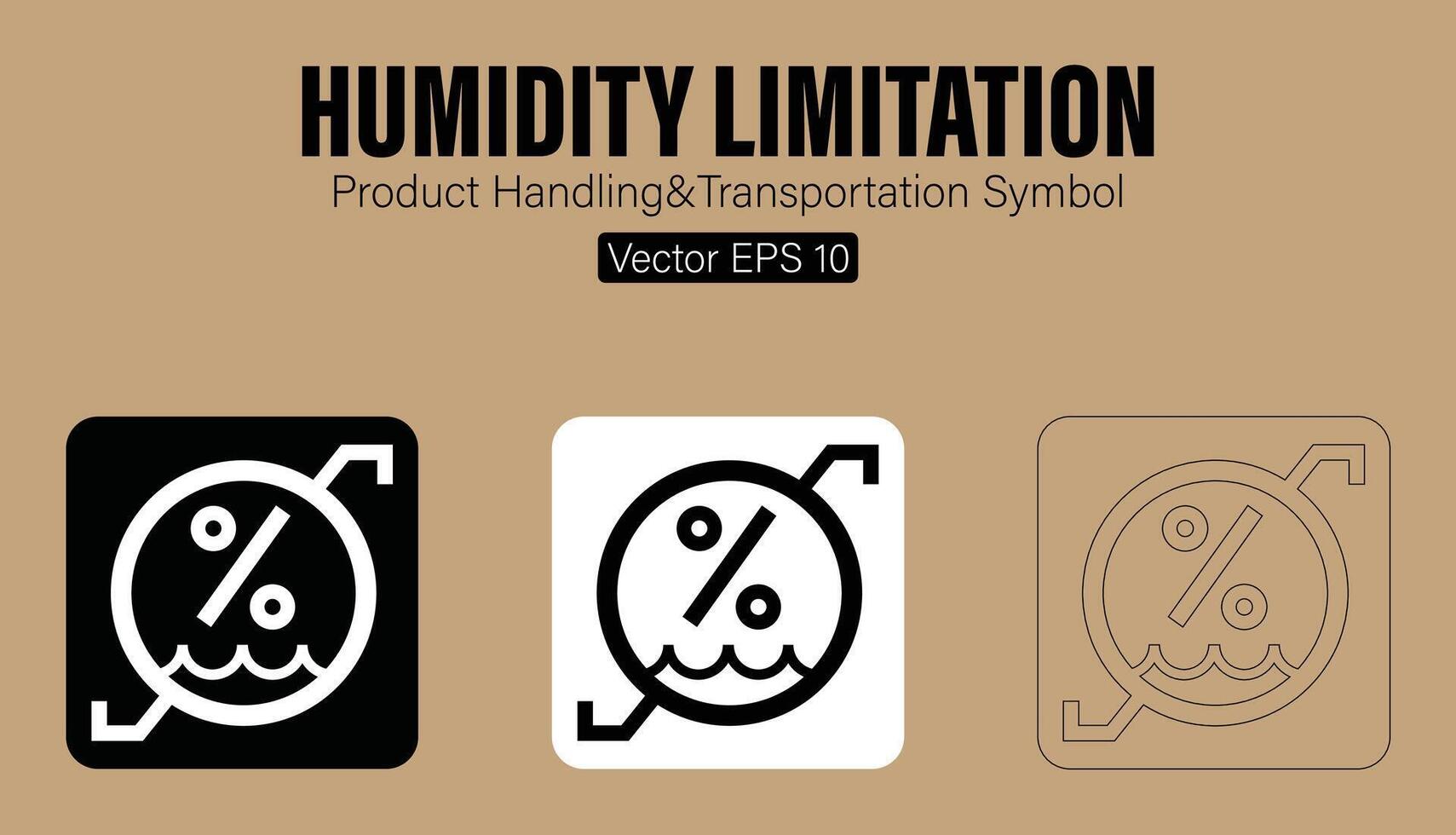 humedad limitación producto manejo y transporte símbolo vector