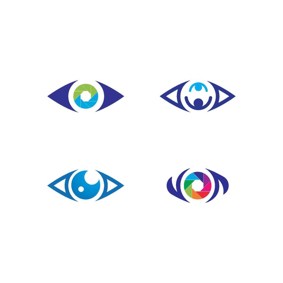 Camera lens shutter logo vector