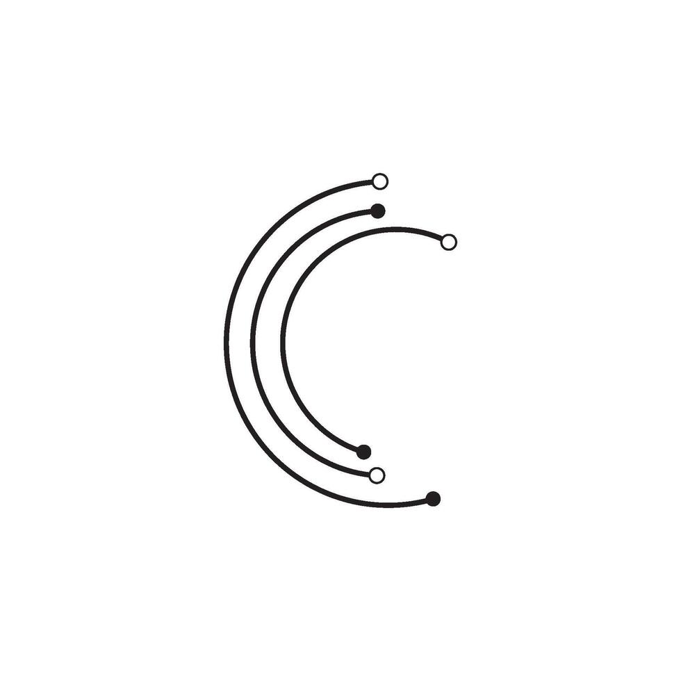 Circuit line icon vector