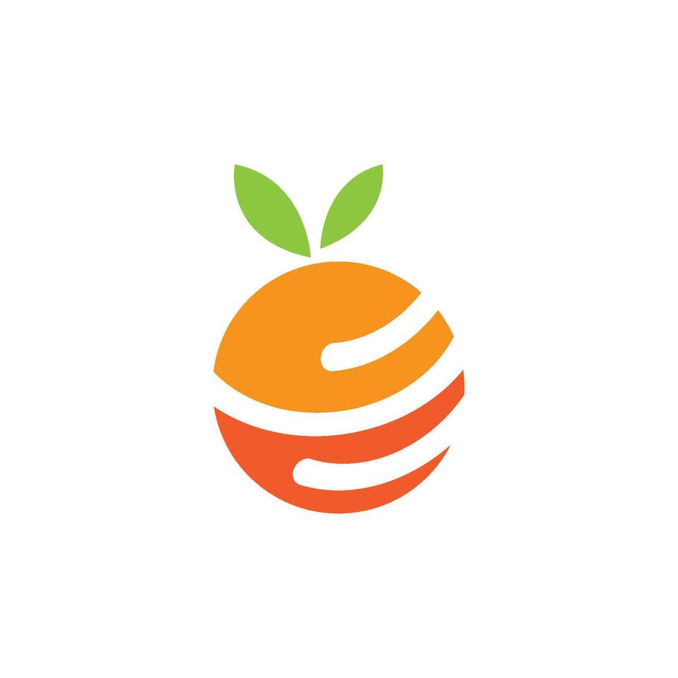 Orange fruit logo vector